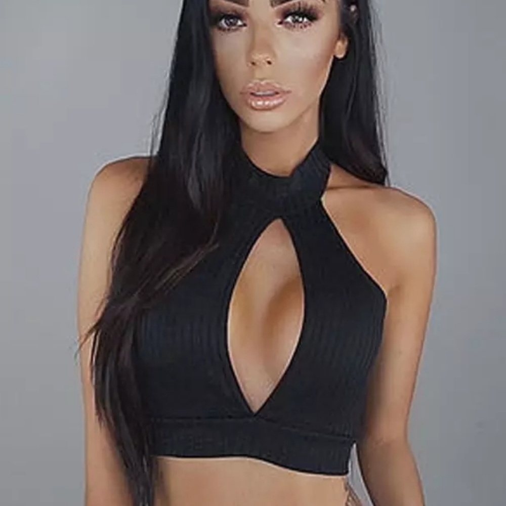 Sexy black crop top